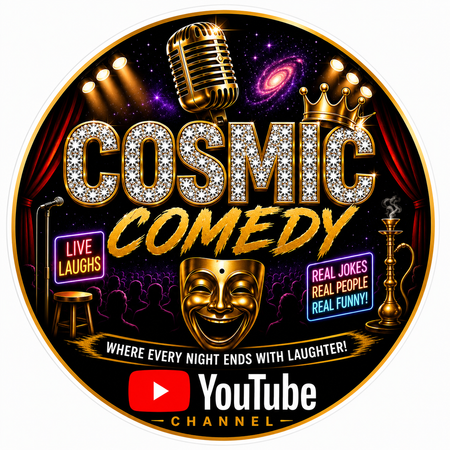 Cosmic Comedy Customer Window or Helmet Decal economy non-reflective decal
