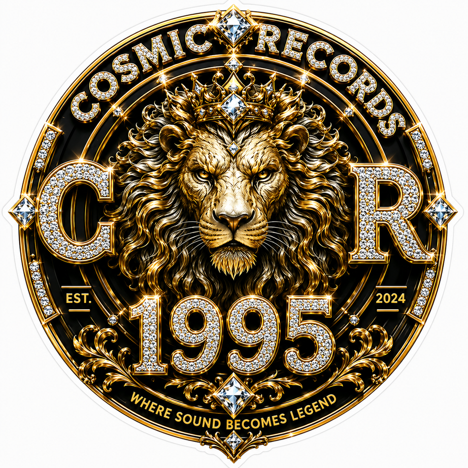 Cosmic Records Customer Window or Helmet Decal (sqd.1)