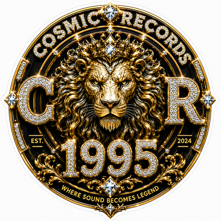 Cosmic Records Customer Window or Helmet Decal economy non-reflective decal