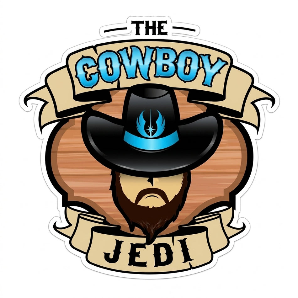 The Cowboy Jedi Window/Helmet Decal or MAGNET (sqd.1)