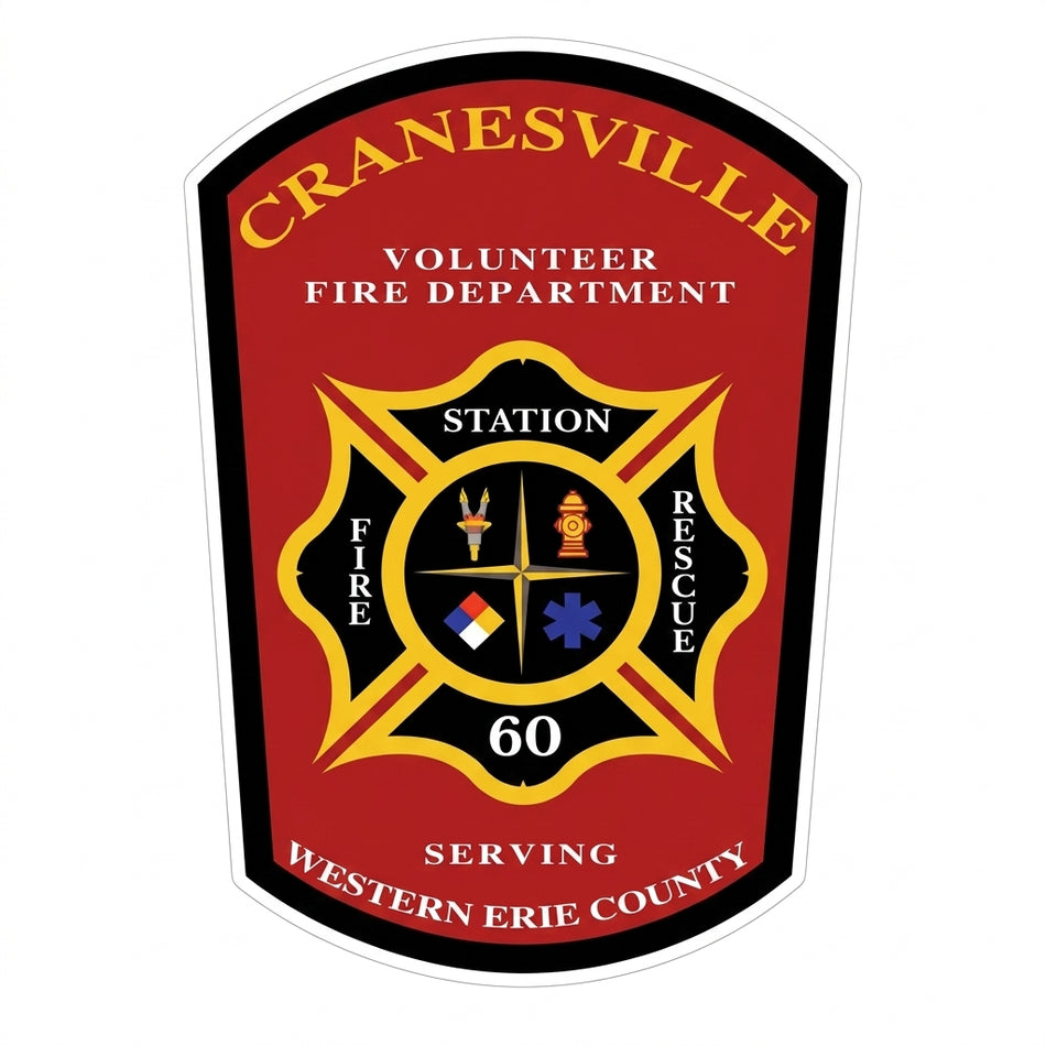 Cranesville Volunteer Fire Window/Hardhat Decal (sqd.1)