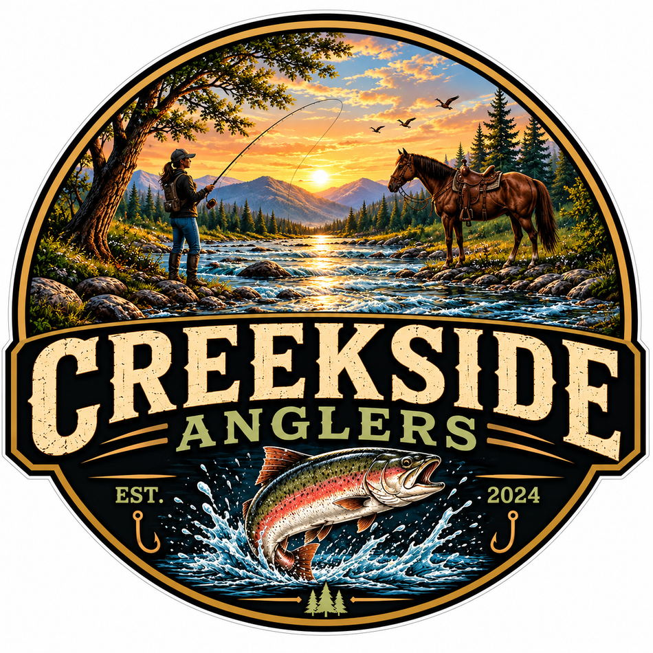 Creekside Anglers PREMIUM Customer Window or Helmet Decal (sqd.1)