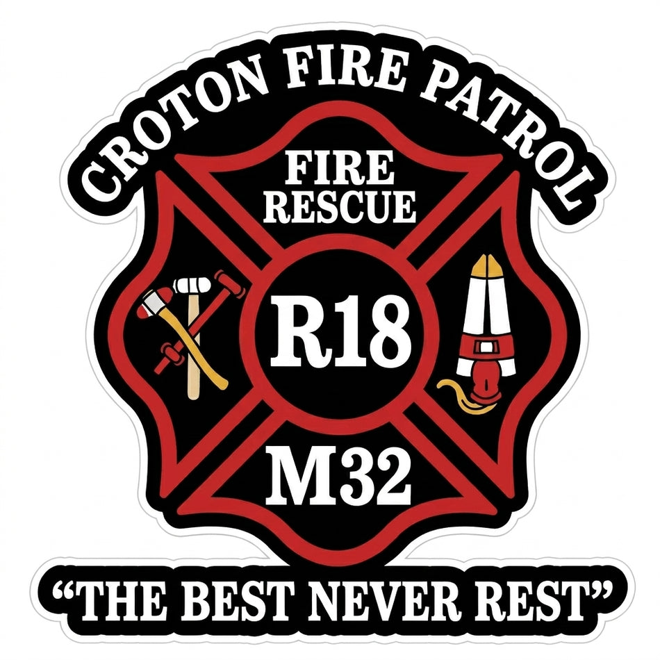 Croton Fire Patrol Window/Helmet Decal or MAGNET (sqd.1)