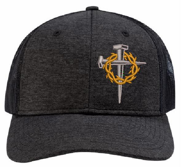 Christian Hats for Men Women Jesus 3 Nail Cross Rover Trucker Cap - 3092