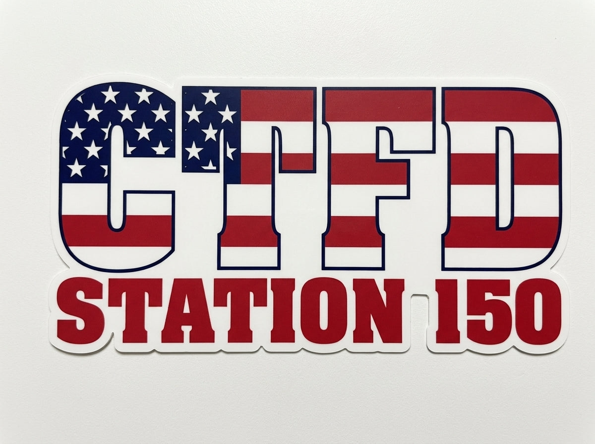 CTFD Station 150 Window or Helmet Decal economy bulk decal