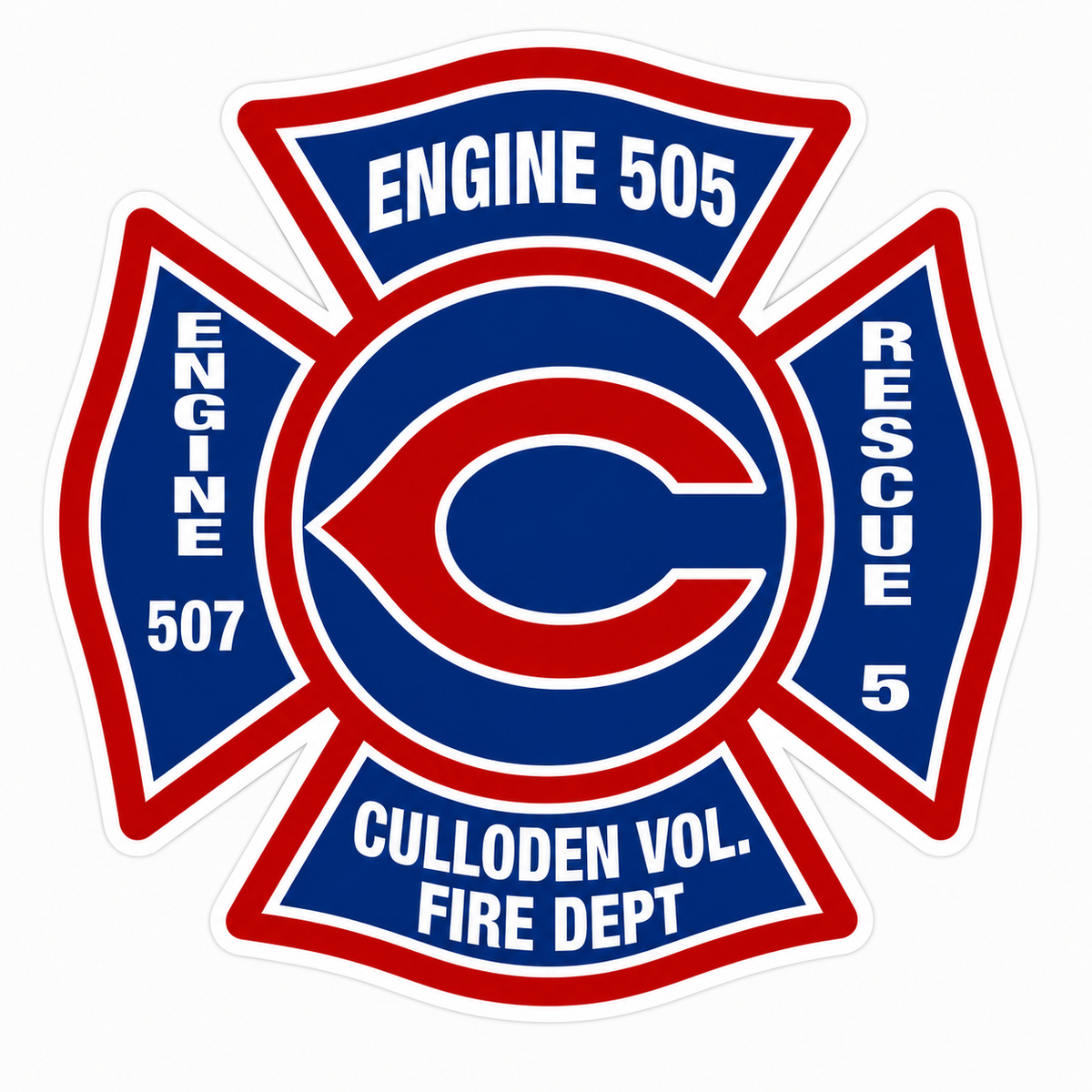Culloden Engine 505 Maltese Customer Decal or Magnet economy non-reflective decal