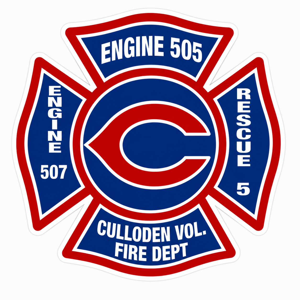Culloden Engine 505 Maltese Customer Decal or Magnet economy non-reflective decal