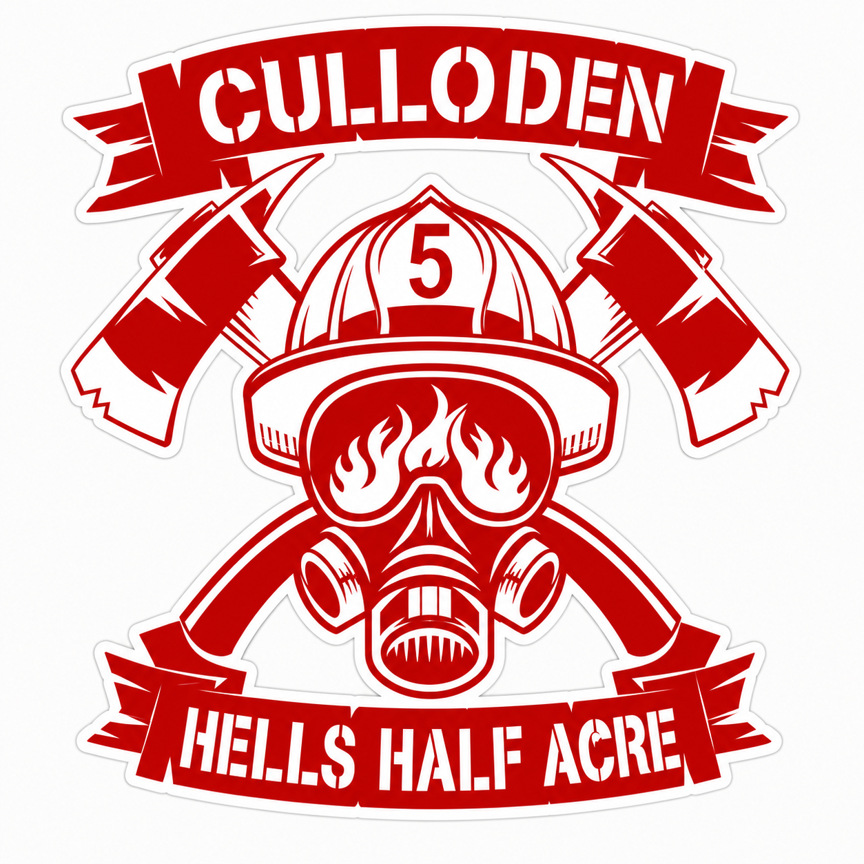 Culloden Hells Half Acre Customer Decal or Magnet economy non-reflective decal