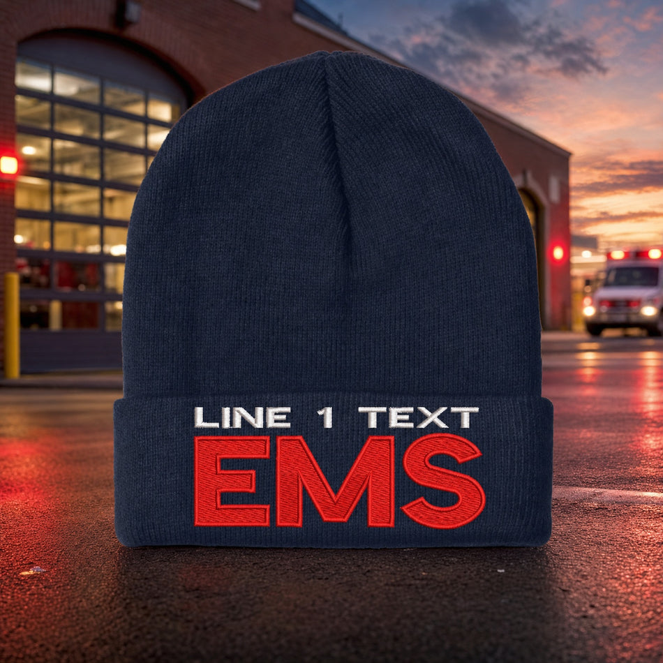 Winter Hat - Custom Embroidered EMS STYLE Winter Hat main fire department product image