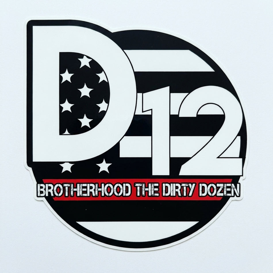 D12 Brotherhood Dirty Dozen Window/Helmet Decal or MAGNET