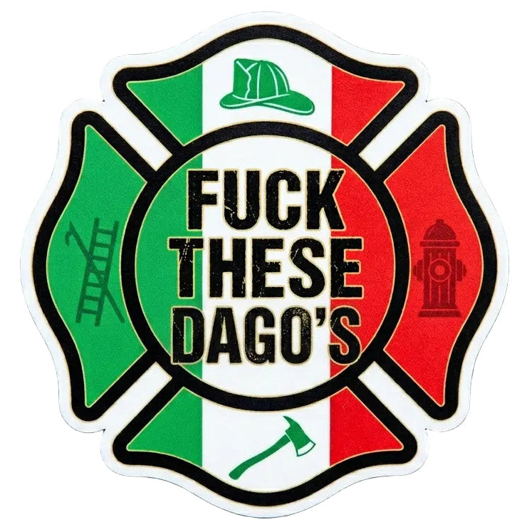 F these Dago's Maltese Cross Window or Helmet Decal