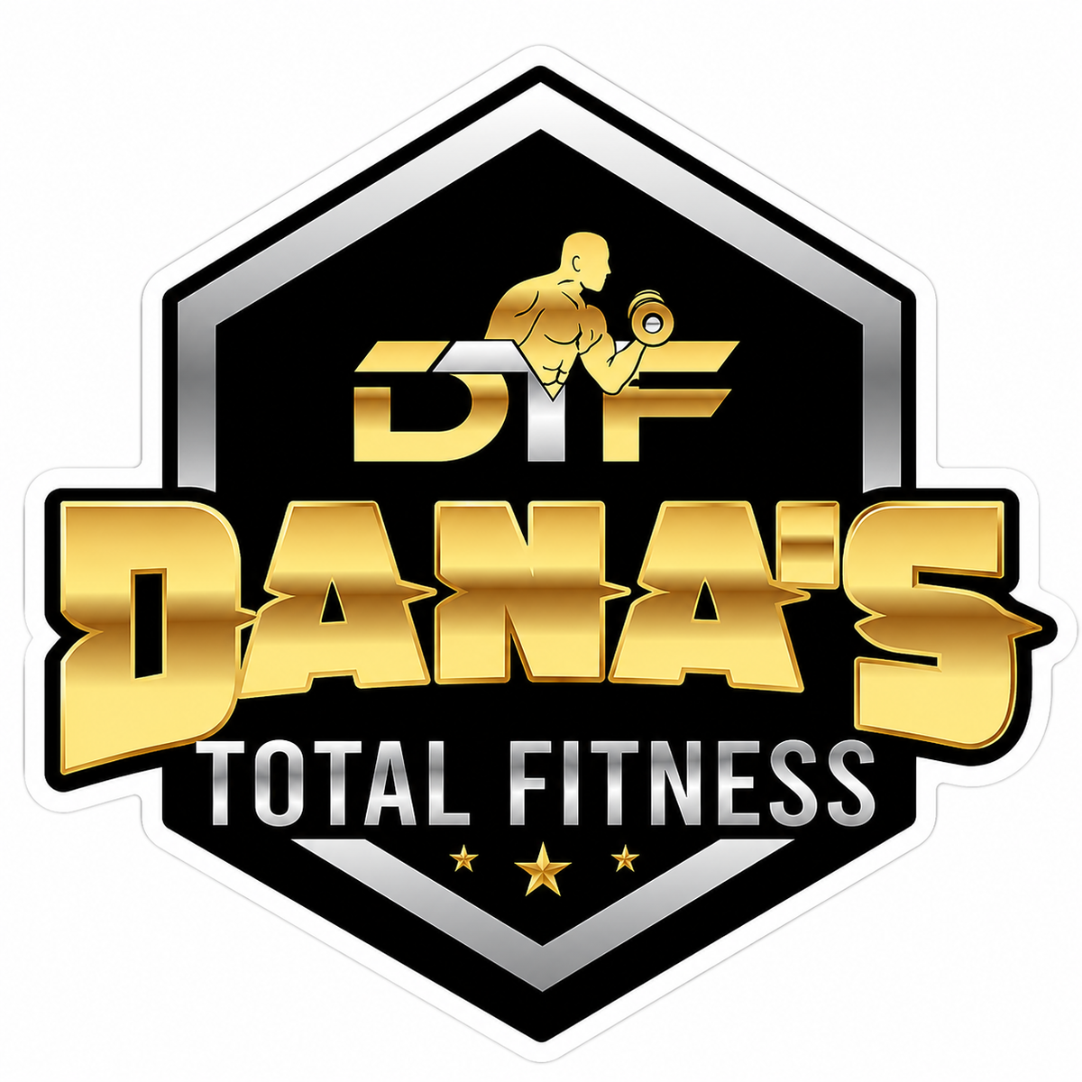 Dana's Total Fitness Customer Decal or Magnet economy non-reflective decal