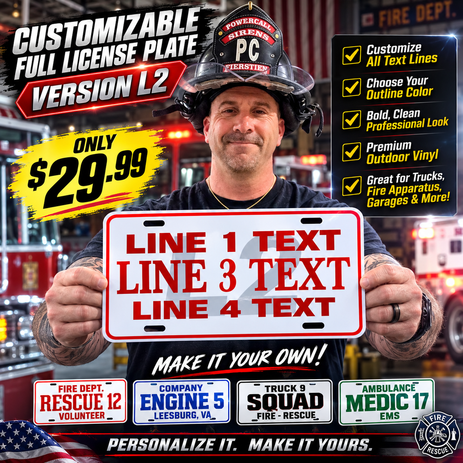 Custom Personalized License Plate – 12" x 6" Full Color Aluminum Plate – Choose Your Text, Number & Colors