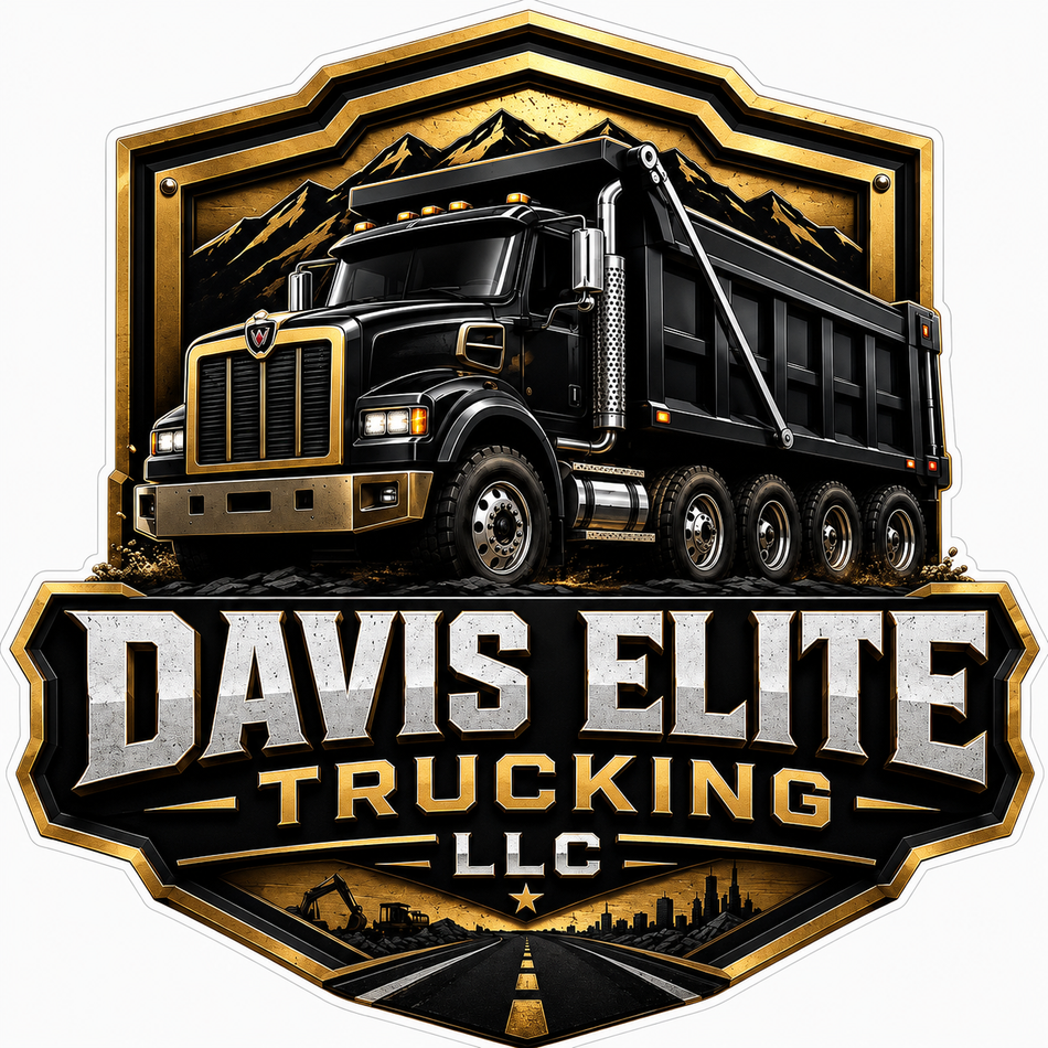 Davis Elite Trucking Customer Decal – Economy Bulk Decals sqd.1