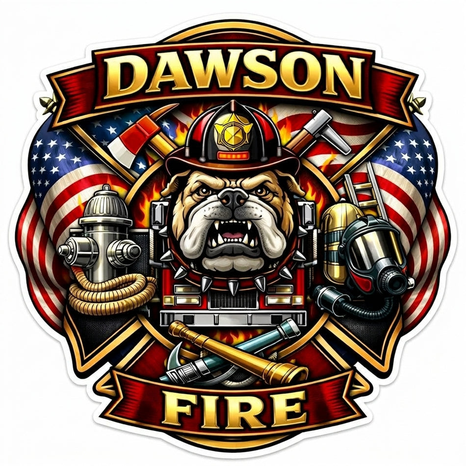 Dawson Fire Window/Helmet Decal or MAGNET (sqd.1)
