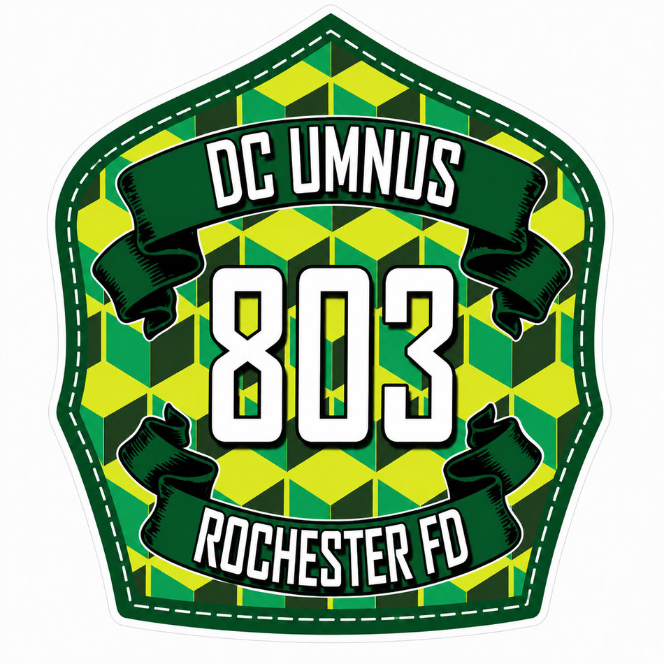 Rochester FD 803 Shield Customer Window or Helmet Decal (sqd.1)