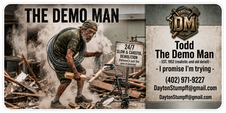 The Demo Man Window or Helmet Decal economy bulk decal
