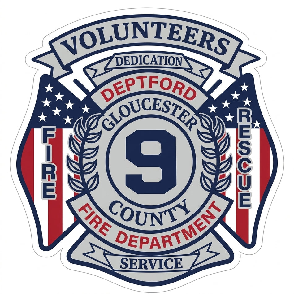 Deptford Fire Department Customer Decal or Magnet (sqd.1)