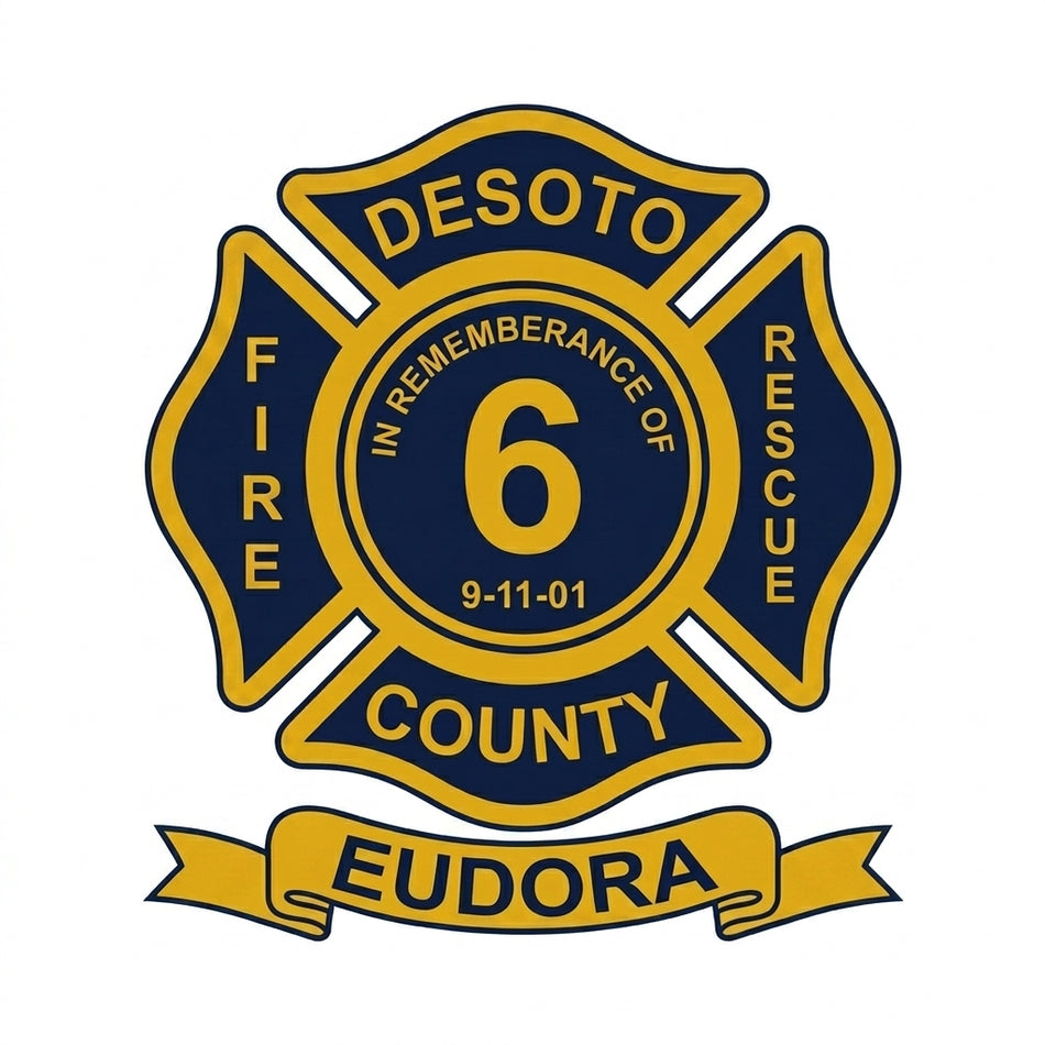 Desoto County Maltese Cross Window/Helmet Decal or MAGNET (sqd.1)