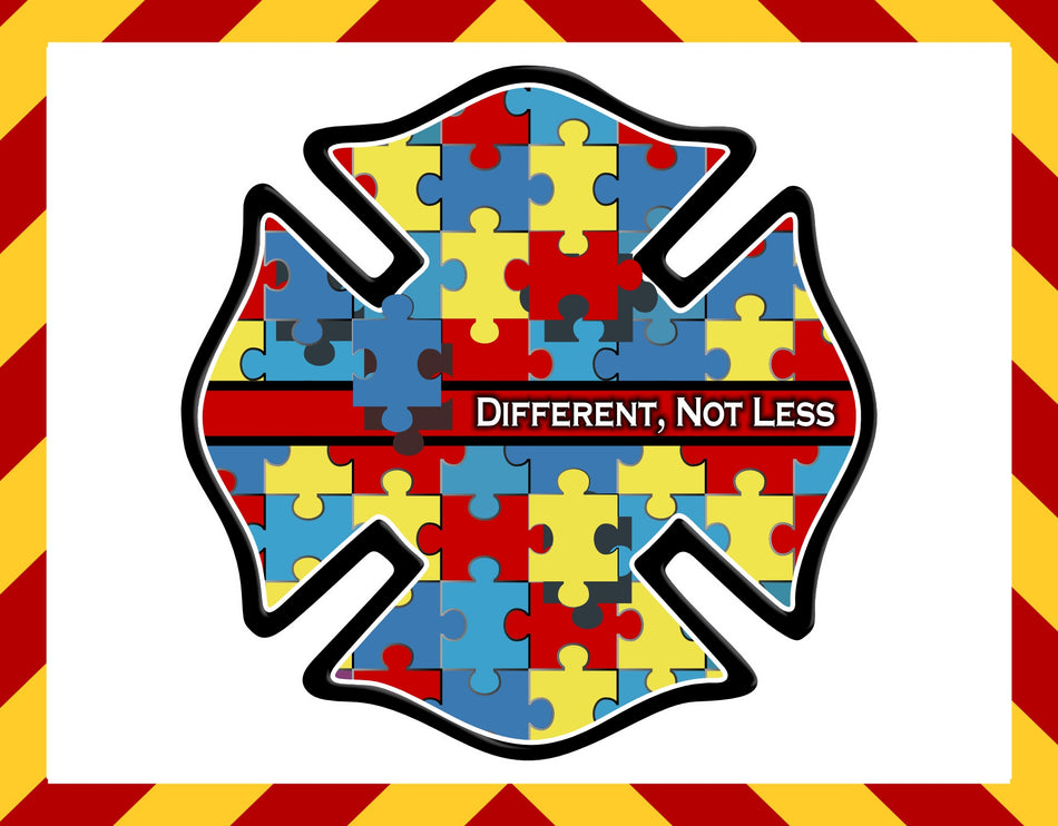 Window Decal - Autism Different not Less Decal Design
