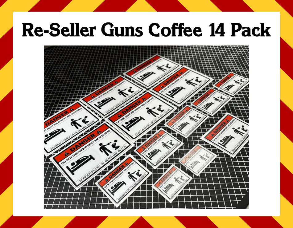 Wholesale Reseller WARNING DISTURB 14 Pack of Decals