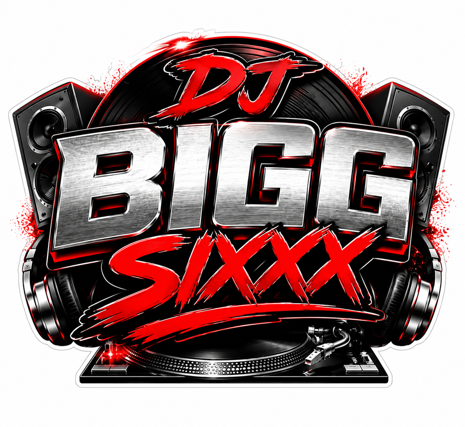DJ Big Sixxx Customer Window or Helmet Decal (sqd.1)