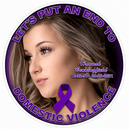 Hannah Benningfield Domestic Customer Window or Helmet Decal economy non-reflective decal