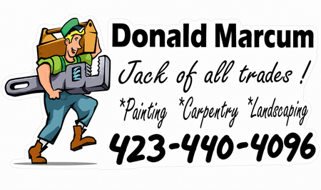 Donald Marcum jack of all trades Window or Helmet Decal economy bulk decal