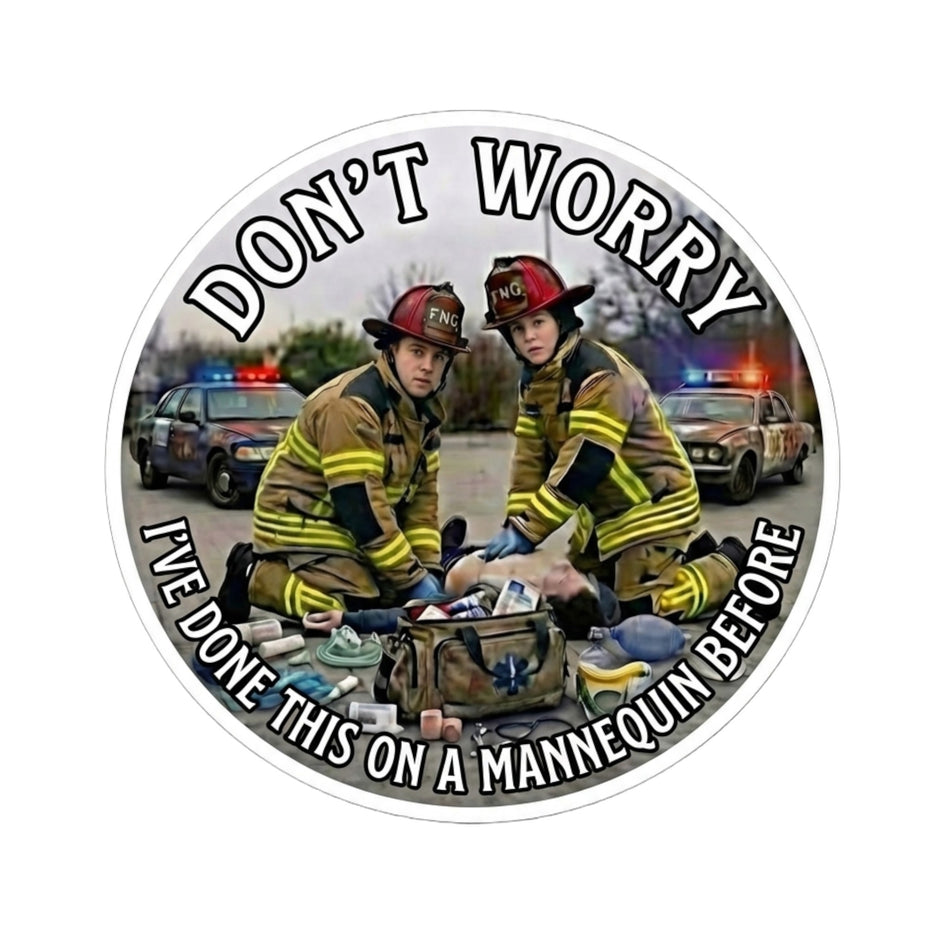 Firefighter Decal Sticker NON REFLECTIVE Mannequin CPR Fire and Rescue Decal Tiktok