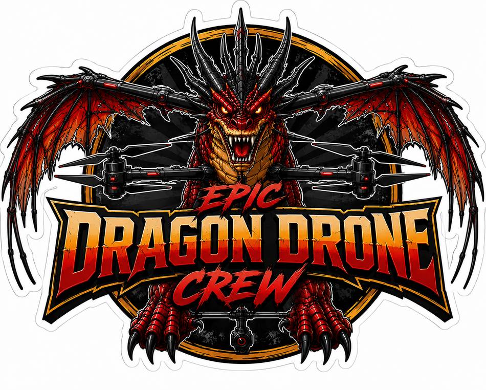 Epic Dragon Drone Crew Custom Window or Helmet Decal (rct.1)