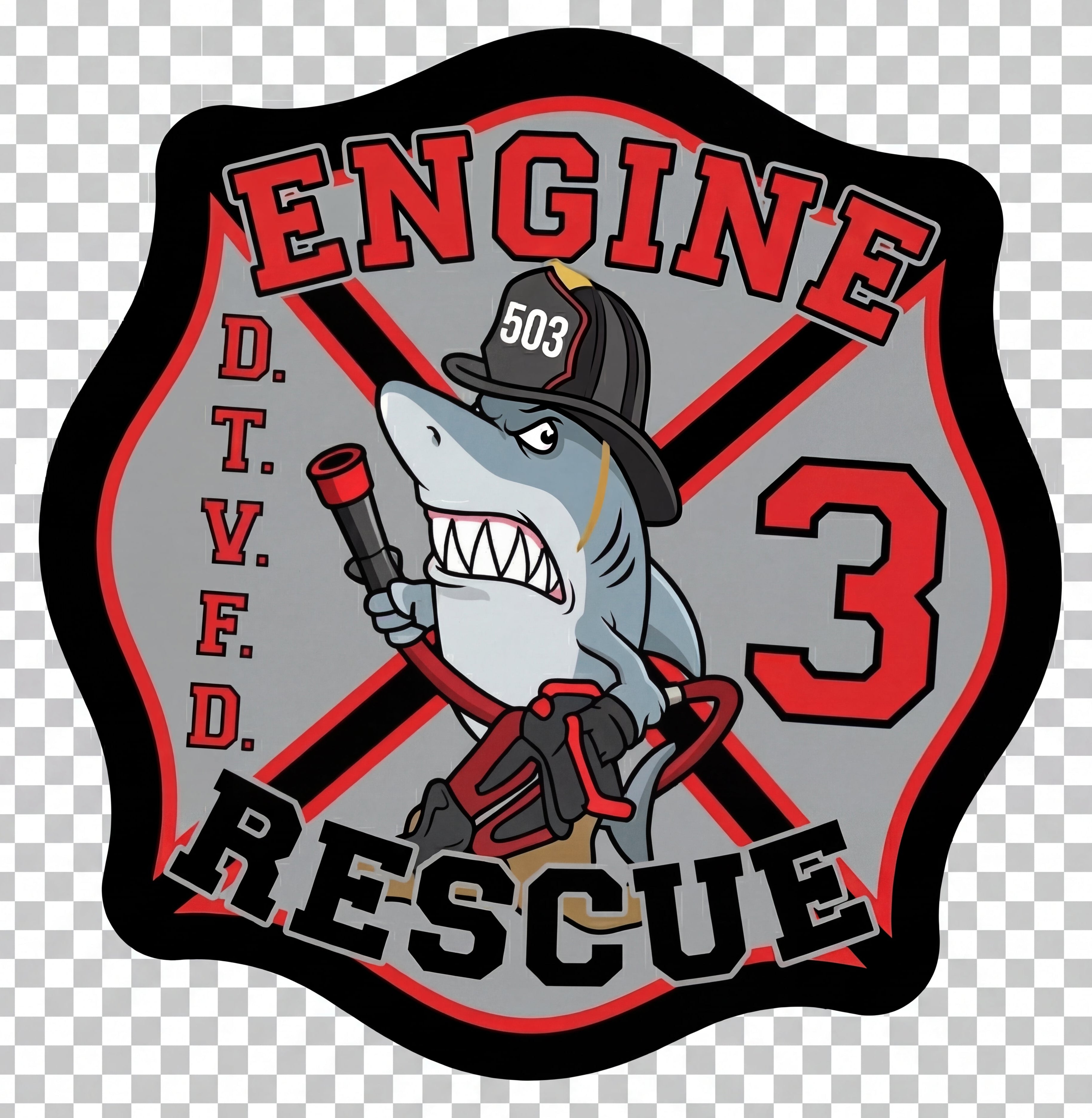 DTVFD Engine Rescue 3 Window/Helmet Decal or MAGNET Powercall ...