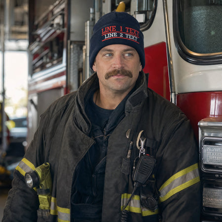 Winter Hat - Dual Line Style Embroidered Winter Hat male fire department product image