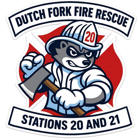 Dutch Fork Fire Rescue Customer Decal or Magnet economy non-reflective decal