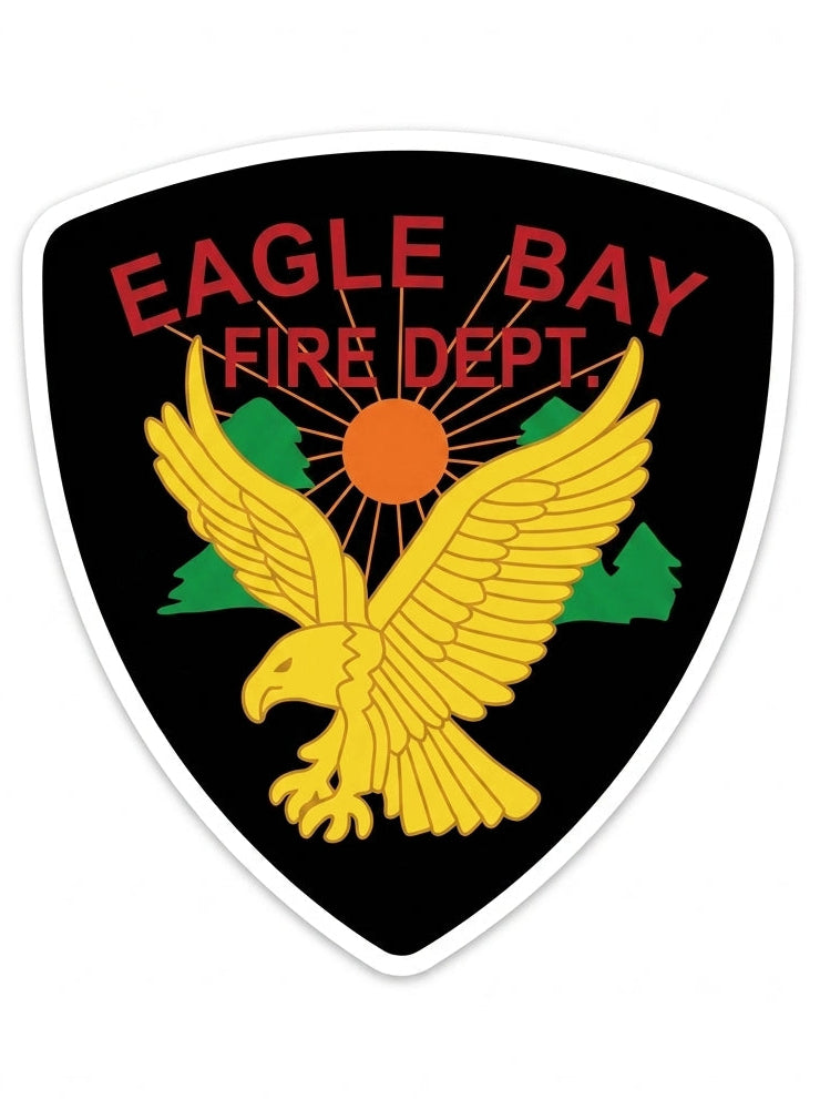 Eagle Bay Fire Dept. Window/Helmet Decal or MAGNET (sqd.1)