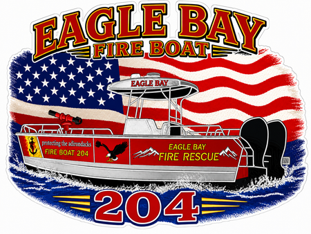 Eagle Bay Boat 204 Custom Window or Helmet Decal economy bulk decal