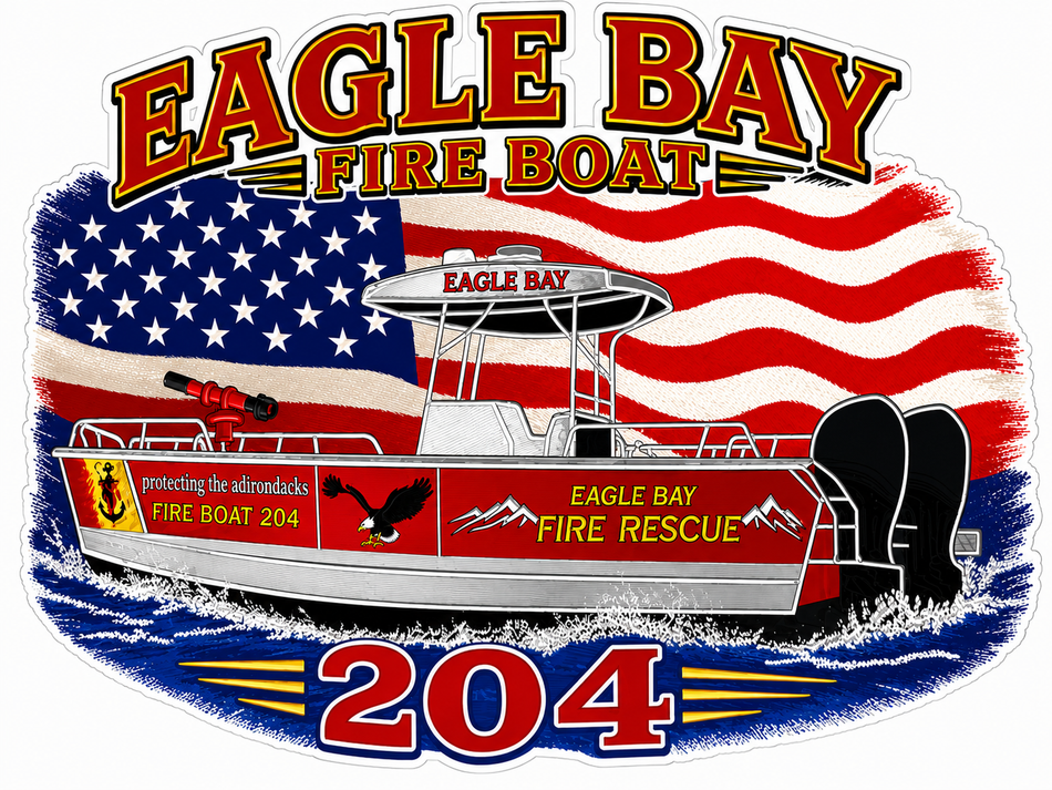 Eagle Bay Boat 204 Custom Window or Helmet Decal economy bulk decal