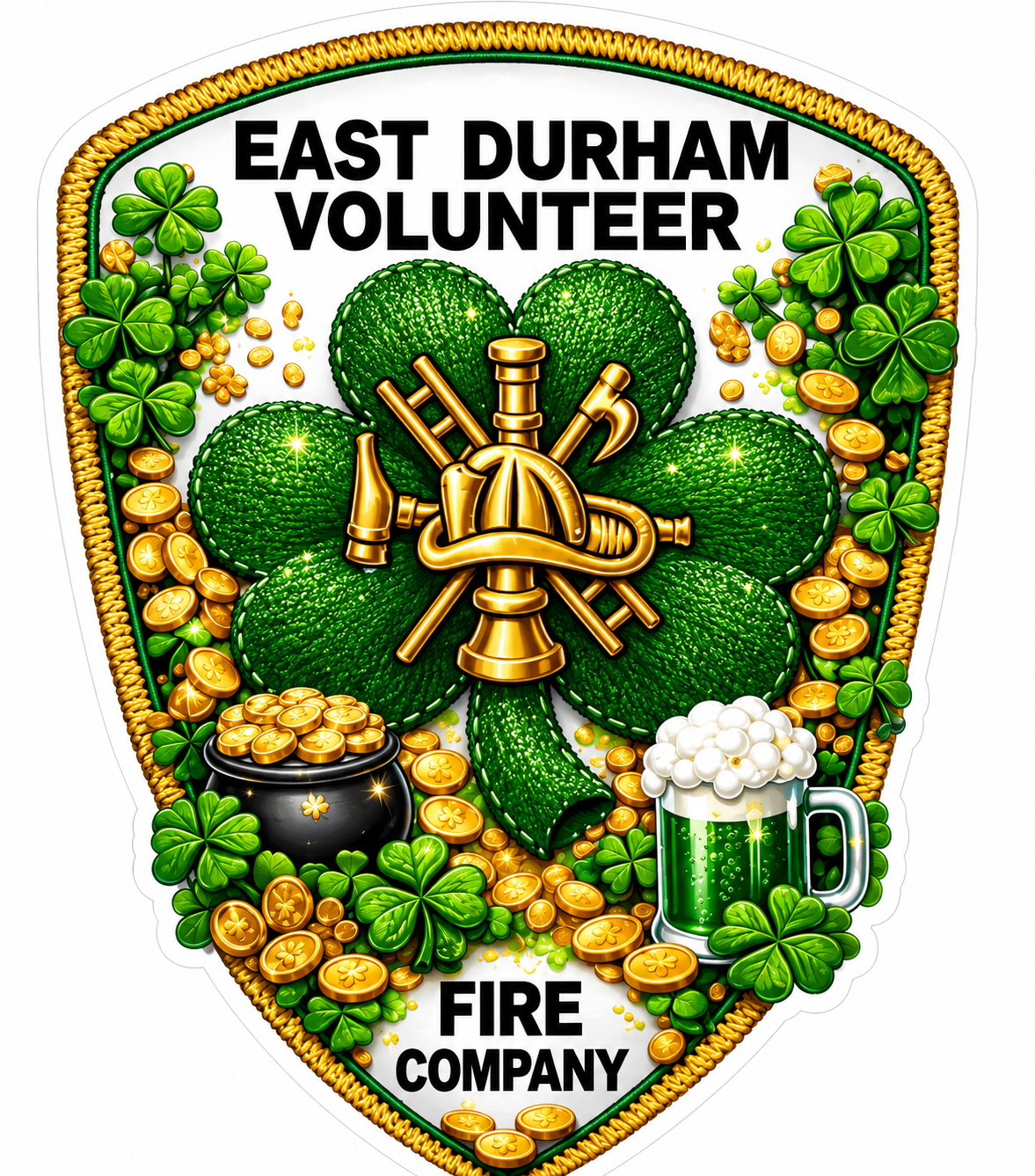 East Durham Vol. Fire Company Window or Helmet Decal economy bulk decal
