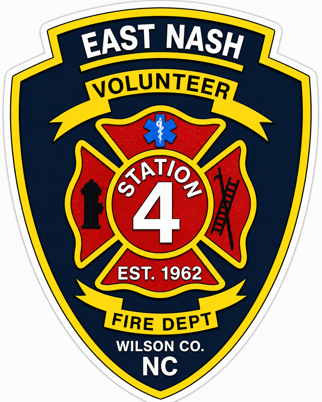 East Nash Fire Department Window or Helmet Decal economy bulk decal