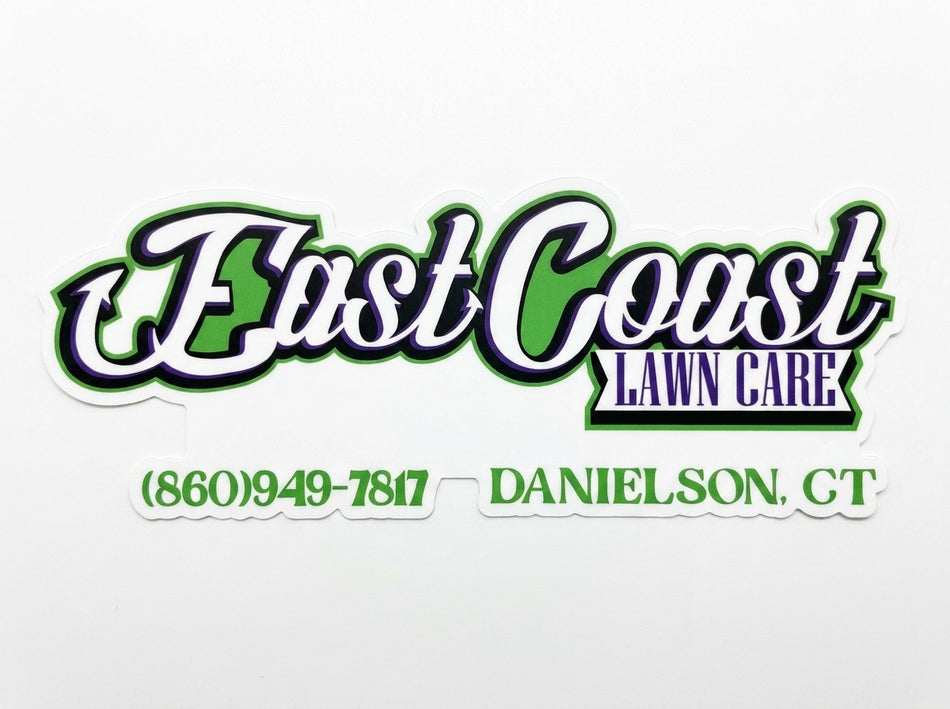 East Coast Lawn Care V2 Window or Helmet Decal
