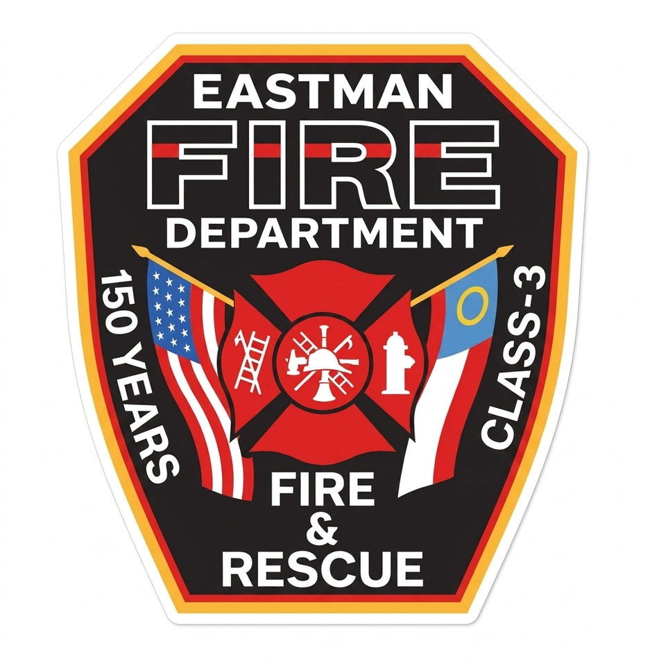 Eastman Fire Department Window/Helmet Decal or MAGNET