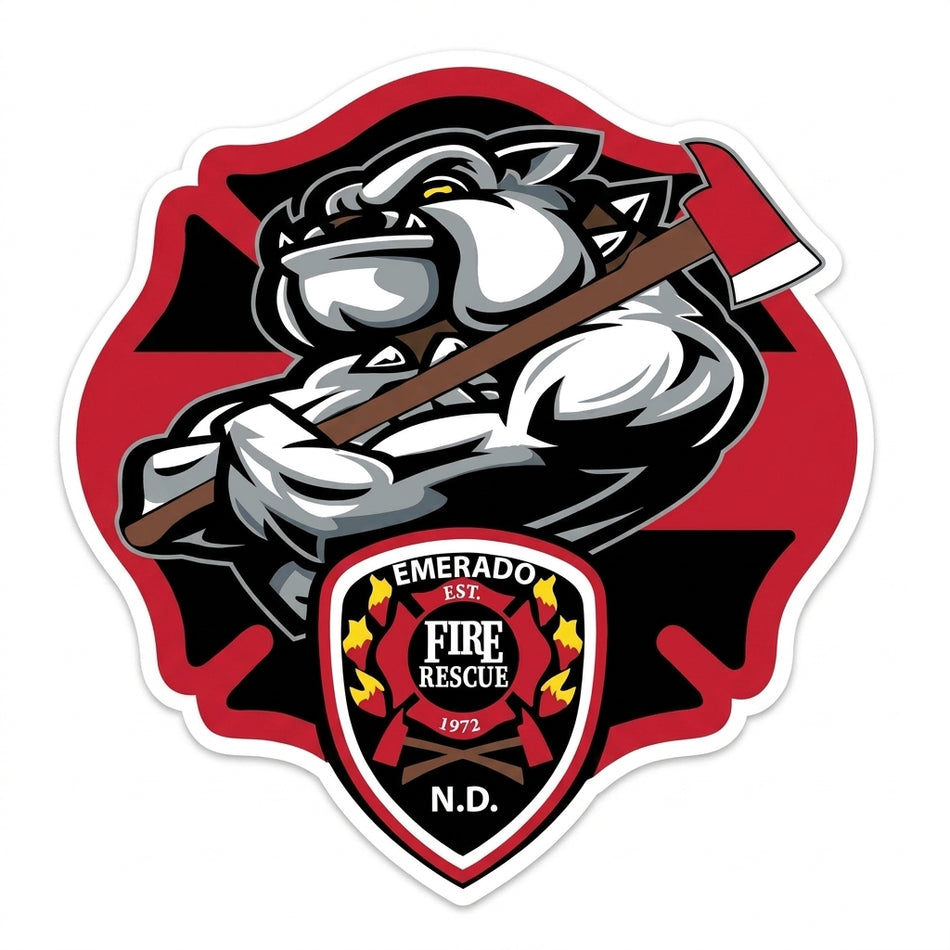Emerado Fire Rescue Window/Helmet Decal or MAGNET (sqd.1)