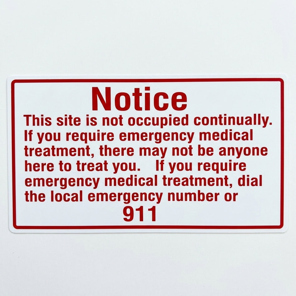 911 Occupied Notice Window or Helmet Decal (rct.1)
