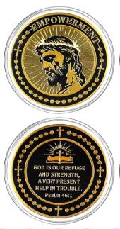 Empowerment God is our Refuge Challenge Coin Set of 2 Challenge Coins