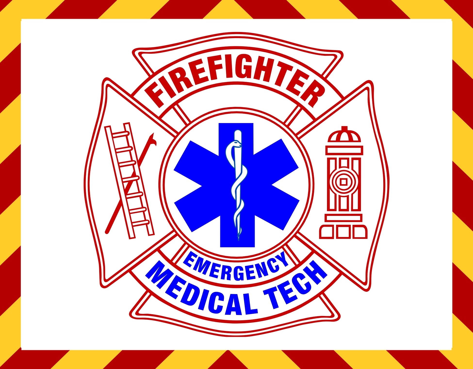 Window Decal - EMT Firefighter Version 2 Design – Powercall Sirens LLC
