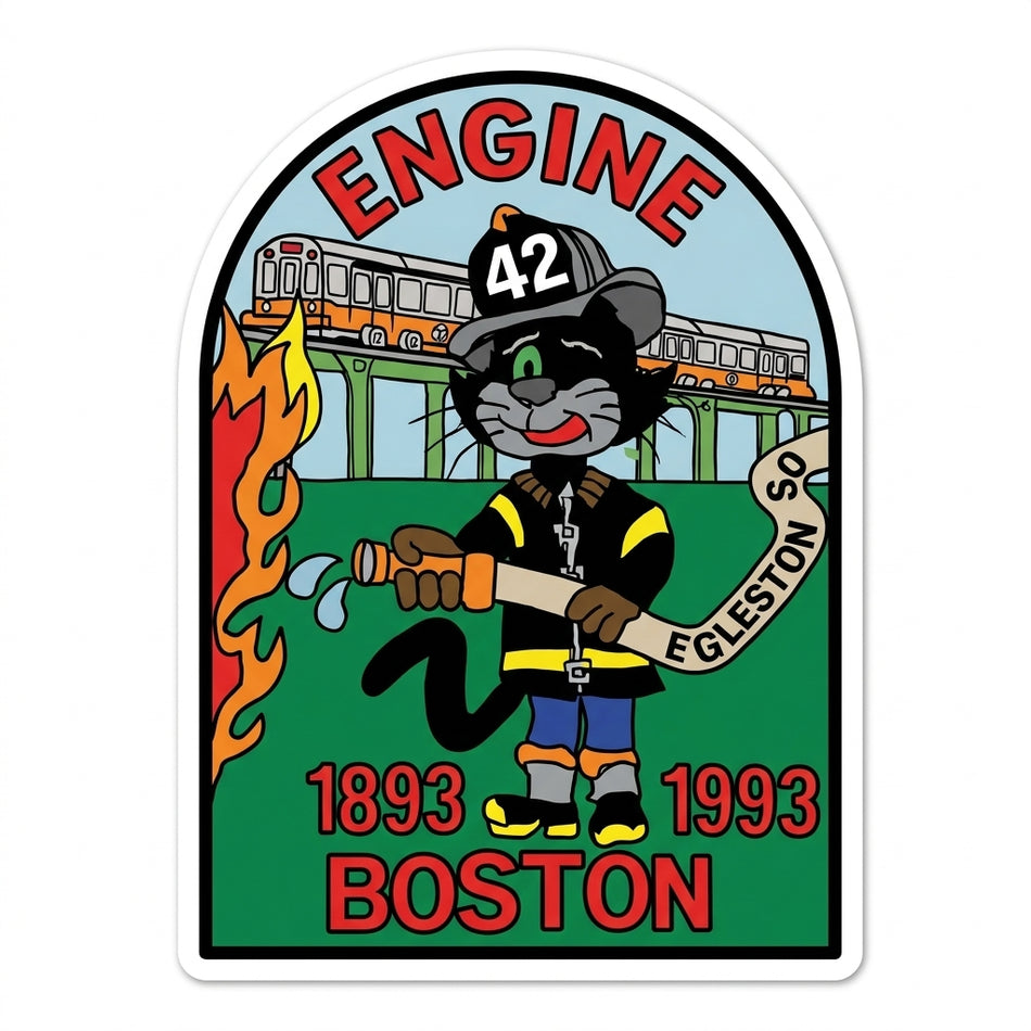 Engine 42 Boston Window/Helmet Decal or MAGNET