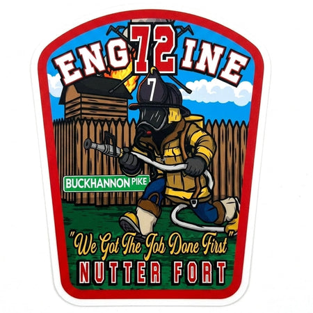 Engine 72 Nutter Fort Customer Decal or Magnet economy non-reflective decal
