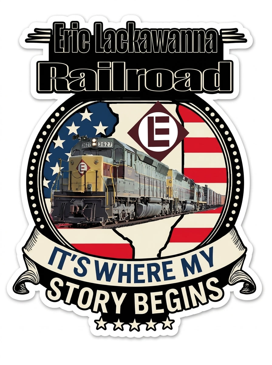 Eric Lackawanna Railroad Customer Decal or Magnet (sqd.1)