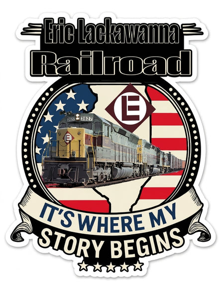 Eric Lackawanna Railroad Customer Decal or Magnet economy non-reflective decal