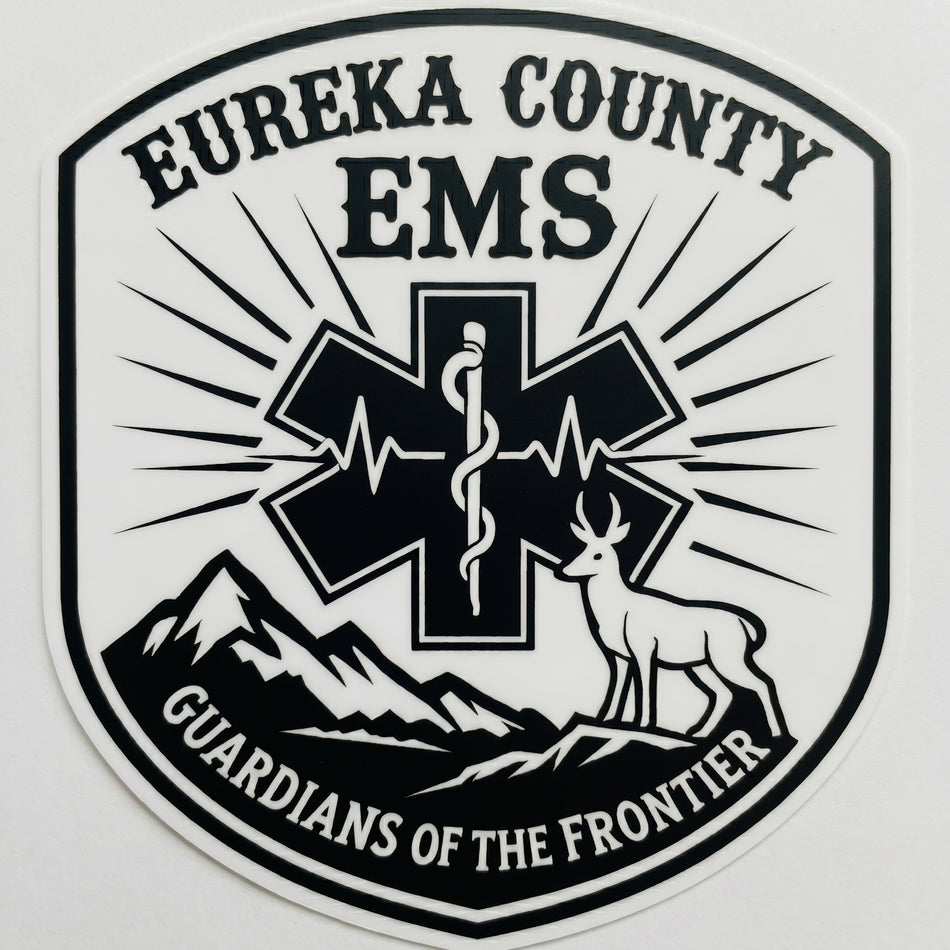 Eureka County EMS Window/Helmet Decal or MAGNET (sqd.1)