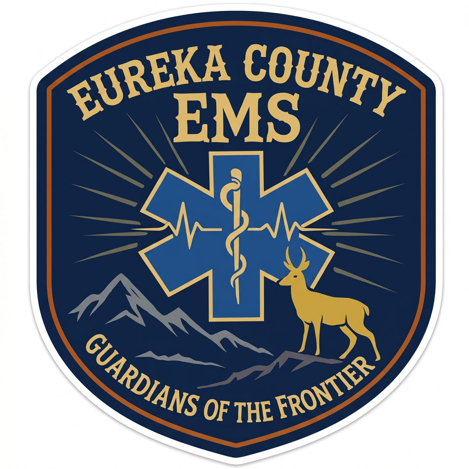 Eureka County EMS V2 Window/Helmet Decal or MAGNET (sqd.1)